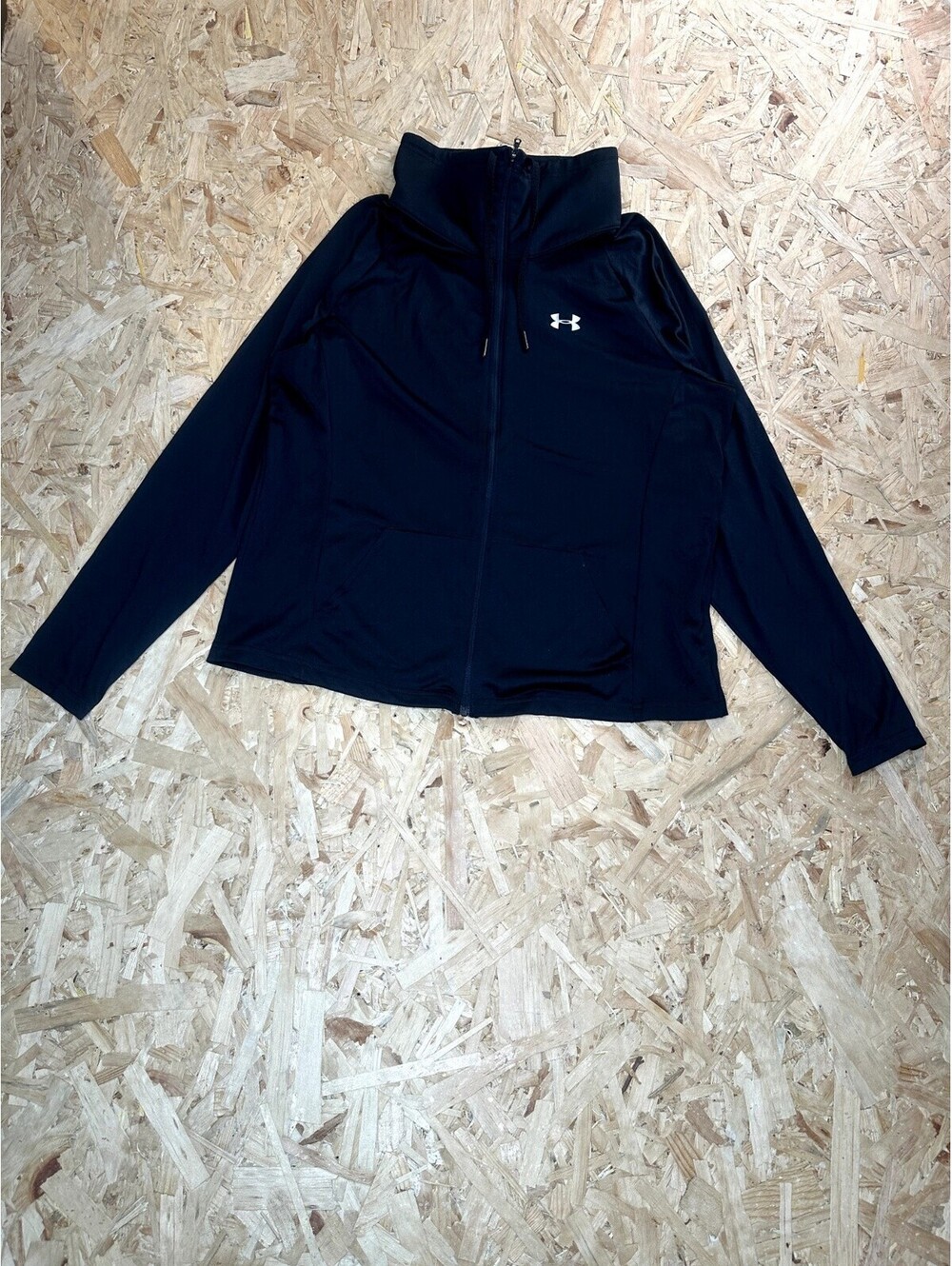 Under Armour Women's Full Zip Track Jacket Black Size XL High Neck Activewear